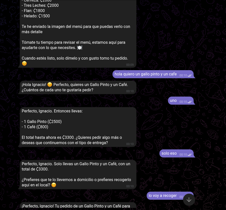 Agente Inteligente para Pedidos de Restaurante - Imagen 3