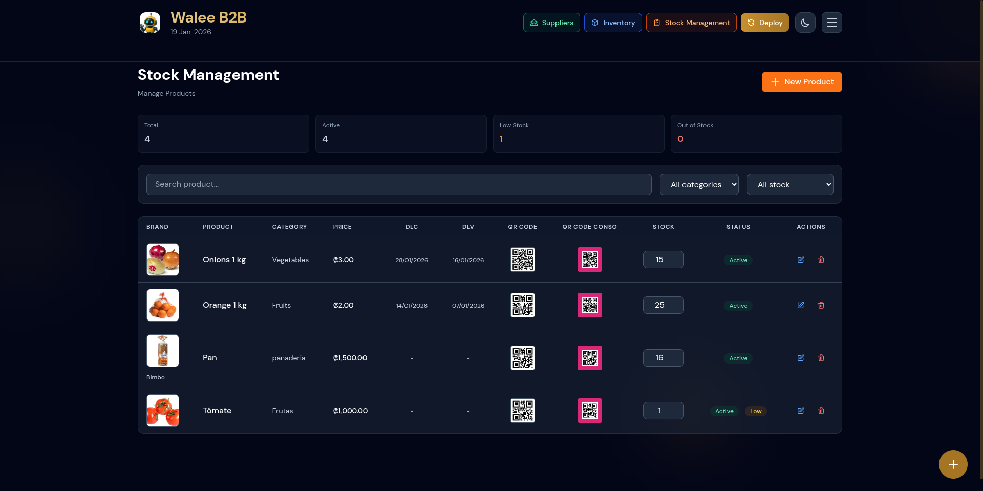 Walee B2B – Sistema de Gestión de Inventario y Proveedores - Imagen 4